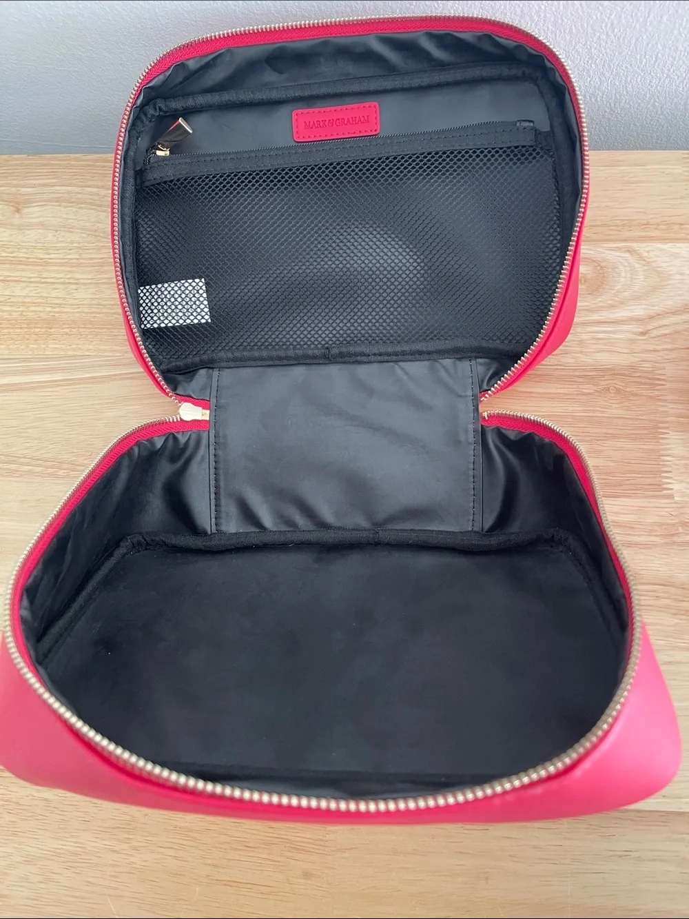 Mark & Graham Red Bow Cosmetic Case Set